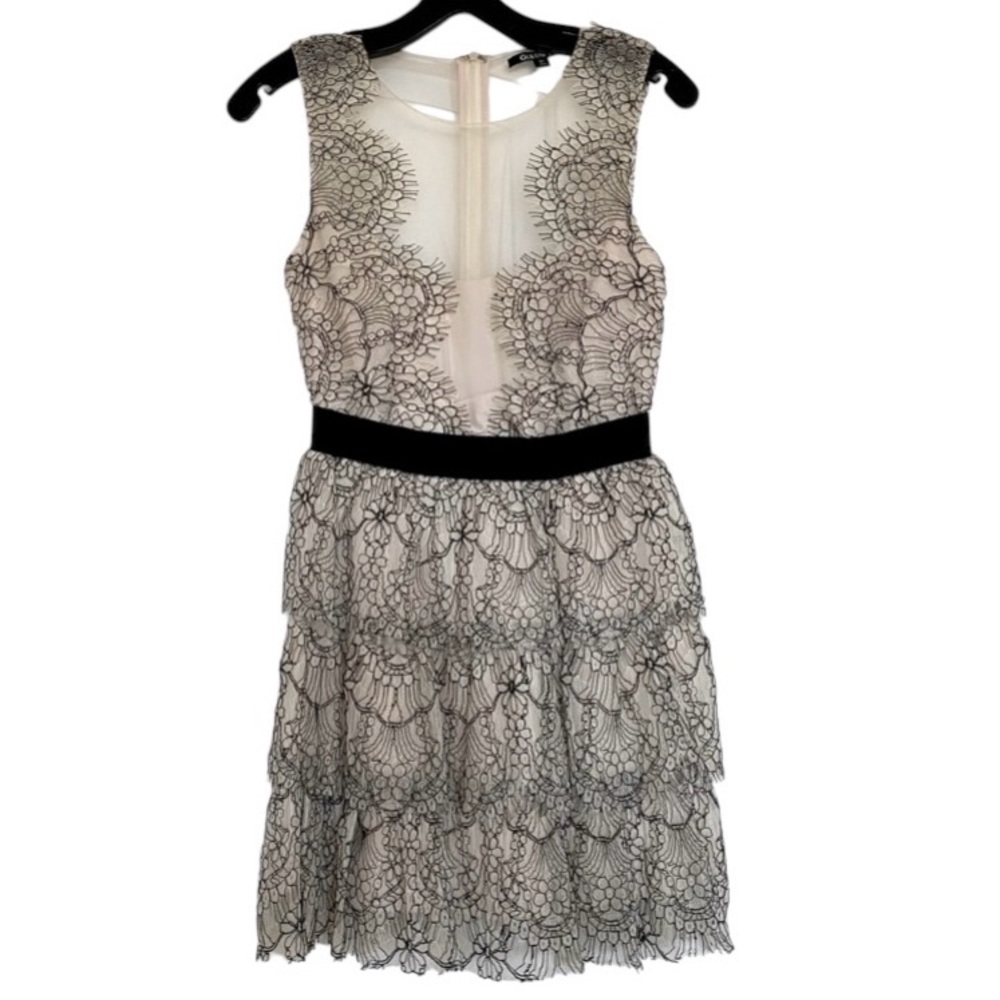 NWT GIANNI BINI LACE RUFFLE COCKTAIL DRESS SIZE S